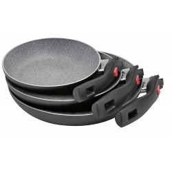 Pánve Granitium systém Click & Cook, sada 3 ks