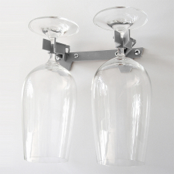 Držák MEGA-KLIPP pro upevnění dvou skleniček 2 ks v balení, hnědý