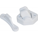 Zarážka (aretace) dveří 9 mm, plastová, bílá, 2-dílná